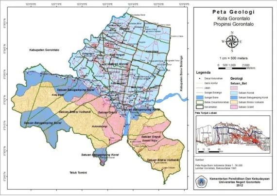 Gambar 3 Peta Geologi Kota Gorontalo 