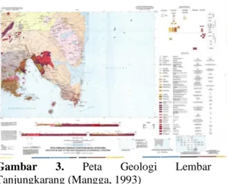 Gambar  3.  Peta  Geologi  Lembar  Tanjungkarang (Mangga, 1993) 
