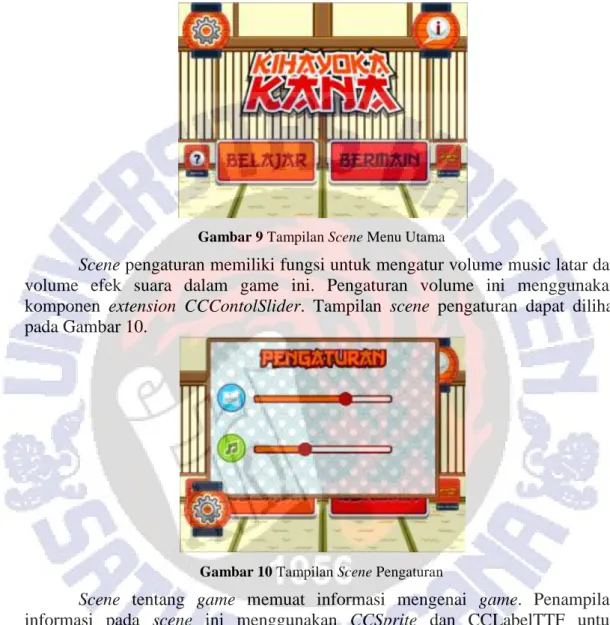 Gambar 9 Tampilan Scene Menu Utama 