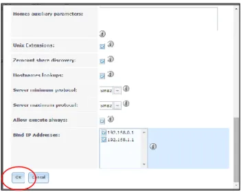 Gambar 4.68 Konfigurasi IP Binding pada Layanan CIFS 