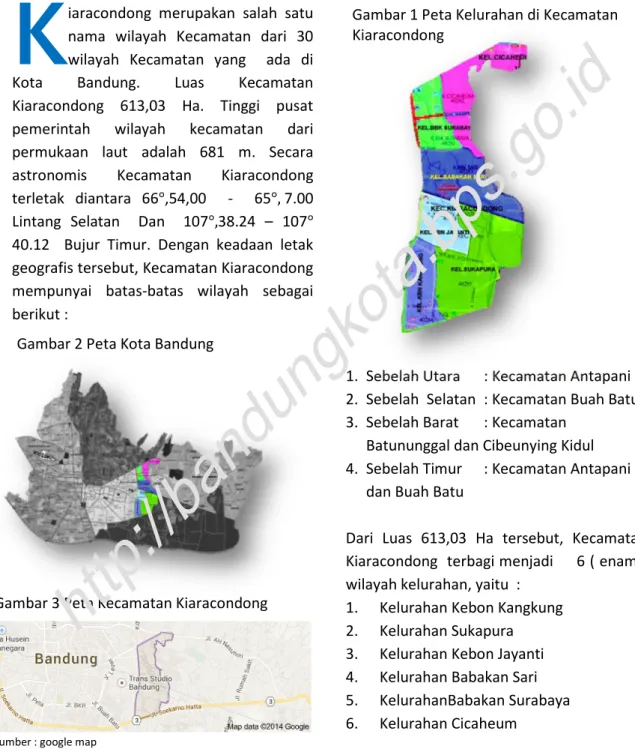 Gambar 2 Peta Kota Bandung