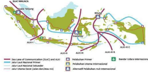 Gambar 1.1 Peta Alur Laut  Indonesia (ALKI) 