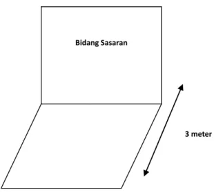 Gambar 1.Diagram Lapangan Tes Melempar dan Menangkap Bola Bidang Sasaran 