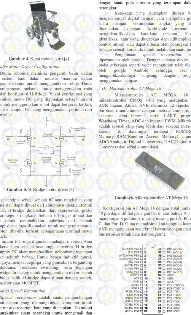 Gambar 7. Konfigurasi Pin AT Mega 16[8] 
