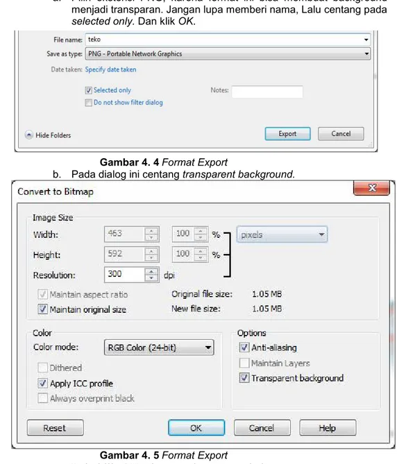 Gambar 4. 4 Format Export