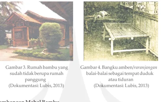 Gambar 5. Pengembangan kesederhanaan dari bentuk  bangku amben atau balai-balai