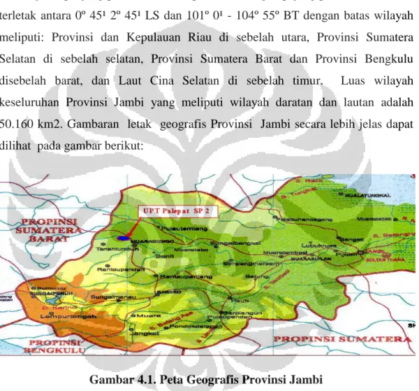 Gambar 4.1. Peta Geografis Provinsi Jambi 