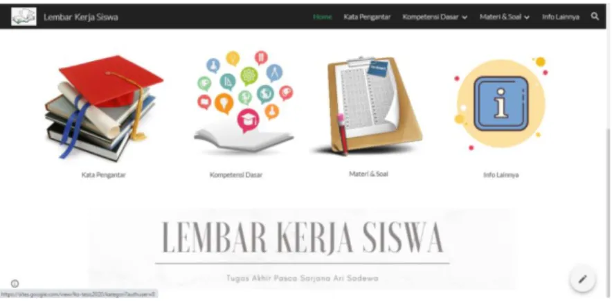 Gambar 2. Tampilan awal LKS 