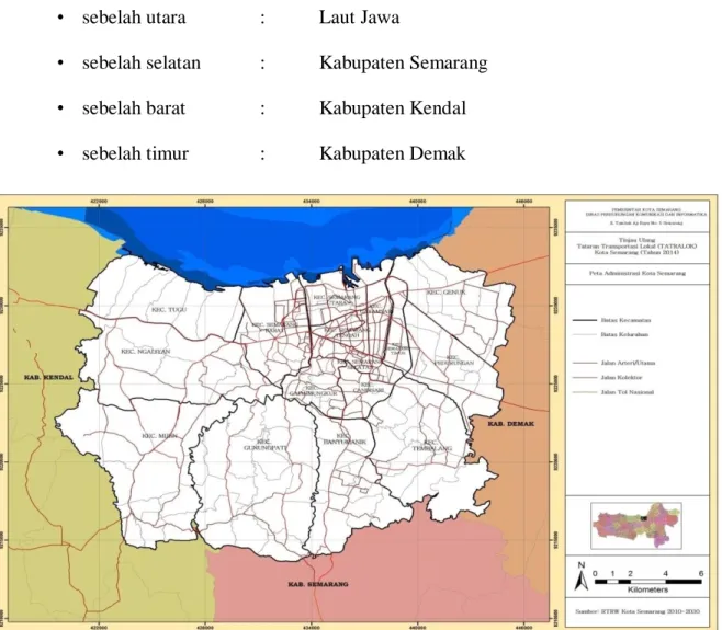 Gambar  1.1  Wilayah Administrasi Kota Semarang 