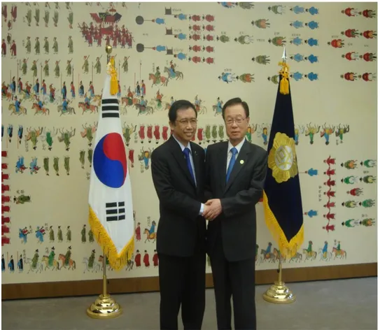 Gambar 7 : Pertemuan Bilateral Delegasi Ketua DPR-RI dengan              Ketua Parlemen Korea Selatan, H.E
