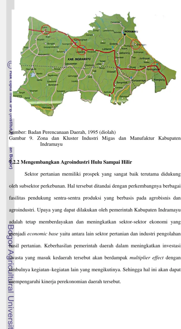 Gambar 9. Zona dan Kluster Industri Migas dan Manufaktur Kabupaten  Indramayu 