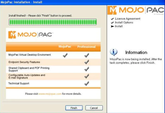 Gambar 1.4.11 Contoh Tampilan Mojopac operating system 