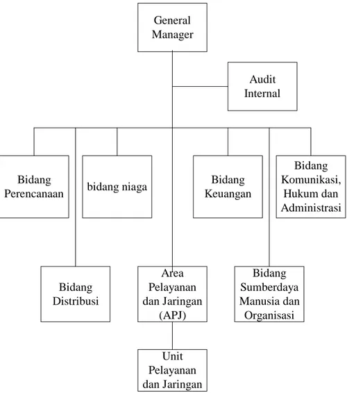 Gambar 5.1 Bagan Struktur Organisasi  PT. PLN (Persero) Distribusi Jawa Barat dan Banten