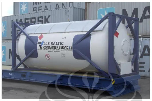 Gambar 2.10a ISO tank/tangki kontainer untuk transportasi LPG dengan kereta api 