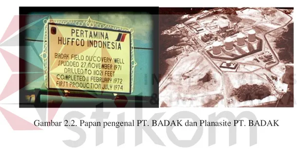 Gambar 2.2. Papan pengenal PT. BADAK dan Planasite PT. BADAK 