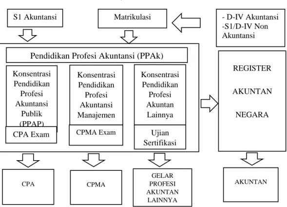 Gambar 2.2 Skema Pendidikan Akuntansi di Indonesia Jalur Pendidikan  Profesi Akuntansi 