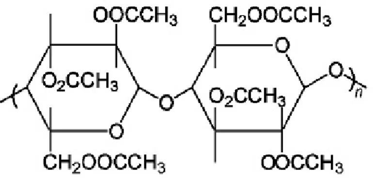 Gambar 2.3. Struktur Kimia Selulosa Asetat 