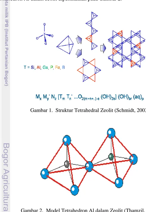 Gambar 1.  Struktur Tetrahedral Zeolit (Schmidt, 2003) 