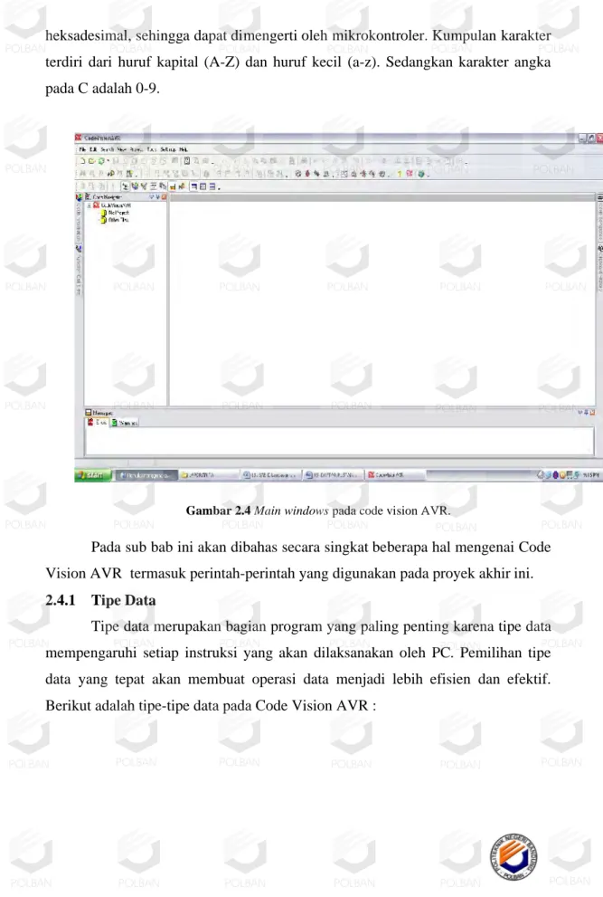 Gambar 2.4 Main windows pada code vision AVR.