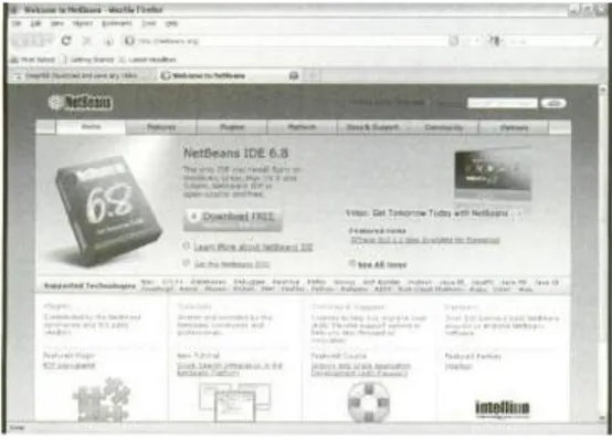 Gambar II.6. Aplikasi NetBeans IDE 6.8  (Sumber :  Wahana Komputer ; 2010 : 16)