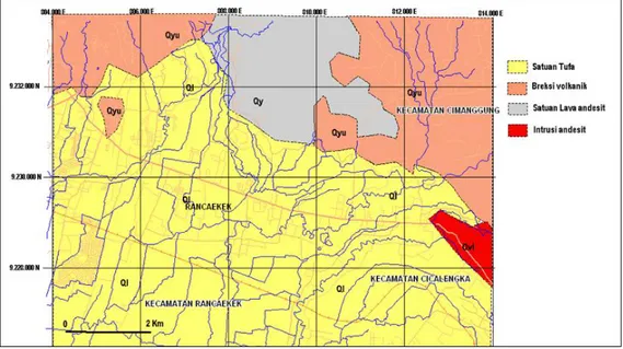 Gambar 2. Peta Geologi Daerah Penelitian Satuan Endapan Sungai 