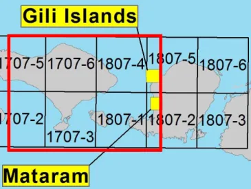 Gambar 7: . Peta-peta bahaya tsunami yang tersedia di skala 1:100 000 untuk  Lombok 