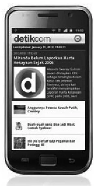 Gambar 1.5 Detik Portal dilihat melalui ponsel Android