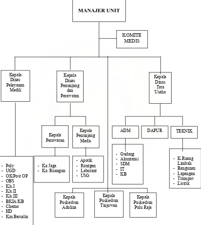 Gambar 4.1 Struktur Organisasi Rumah Sakit Pabatu  