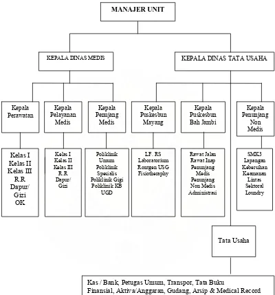 Gambar 4.2 Struktur organisasi Rumah Sakit Laras 