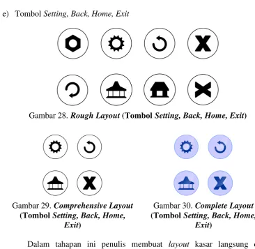 Gambar 28. Rough Layout (Tombol Setting, Back, Home, Exit) 