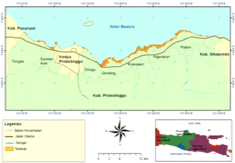 Gambar  1. Lokasi  penelitian  di  Kabupaten  Probolinggo,  Provinsi  Jawa  Timur
