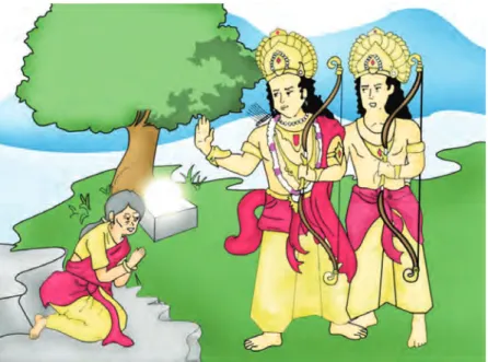 Gambar 2.11 Dewi Sobari menyembah bhakti pada Sri Rama.
