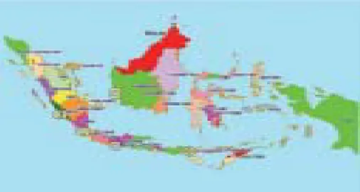Figure 1. Sampling locations of banana prawn, F. merguiensis (Sunda Strait, Cilacap, Bengkulu, Lombok Strait, and Pontianak)