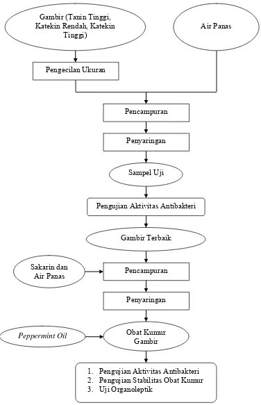 Gambar 2. Diagram Alir Metodologi Penelitian Obat Kumur Gambir 