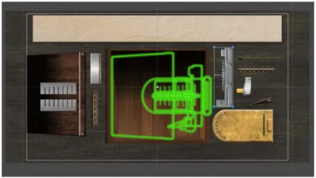 Gambar 3.17 Pembuatan Building Scene dalam program. 