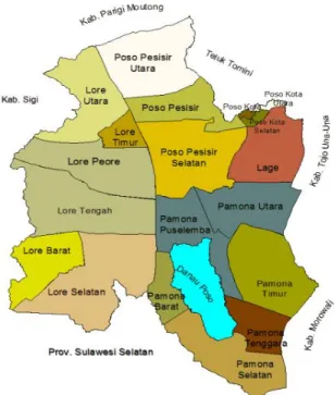 Gambar 2.1 Peta wilayah Kabupaten Poso  