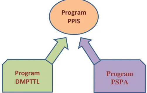 Gambar  3-2  :  Hubungan  antara  program  teknis  (PPIS)  dengan  program  generik (DMPTTL dan PSPA) 