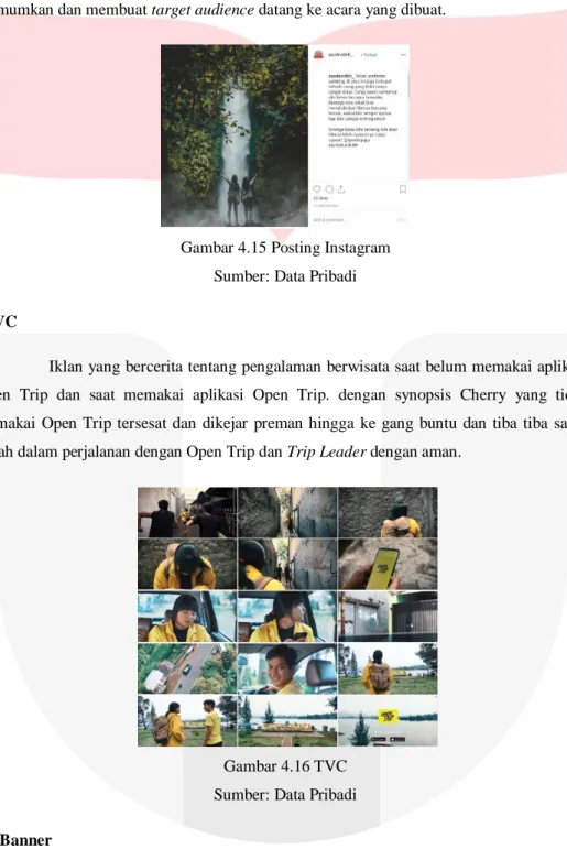 Gambar 4.15 Posting Instagram   Sumber: Data Pribadi  TVC 