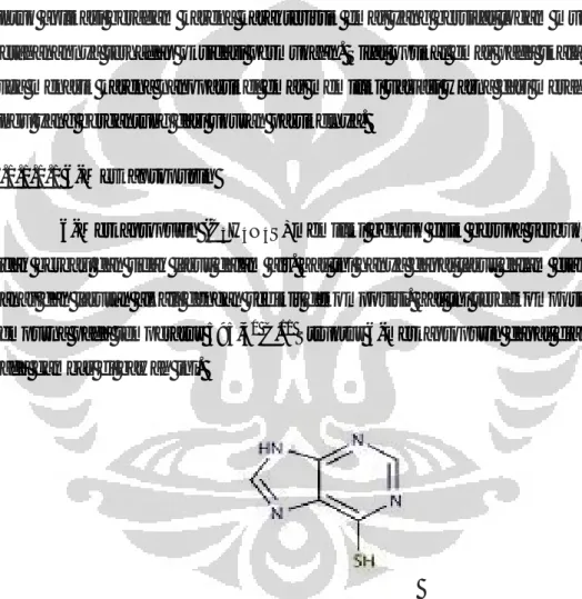 Gambar 2.1 Struktur molekul 6-merkaptopurin 11 