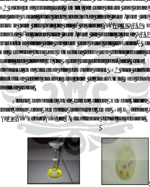 Gambar 4.2 (a) Larutan HAuCl 4  0,01 M (b) Zat penstabil 6-merkaptopurin 0,1 M  Universitas Indonesia 