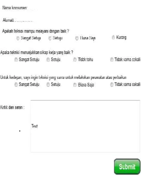 Gambar 5. Rancangan Halaman Hasil  Service 