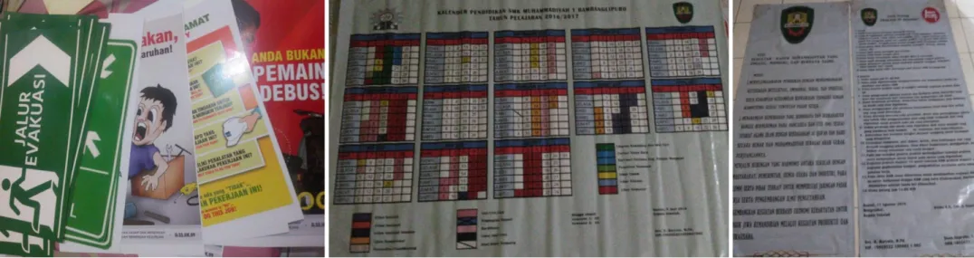 Gambar 9. Petunjuk Jalur Evakuasi &amp; Poster K3 (Proker Fisik)       Gambar 10. Kalender Akademik Sekolah 2016/2017 (Proker Fisik)     Gambar 11