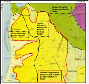 Gambar 1. Peta lokasi rencana kegiatan penyelidikan   Gambar 5. Geologi Daerah Penyelidikan   (Sumber : T.O Simandjuntak dkk, Peta Geologi Kolaka P3G, 1993) 