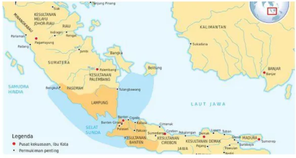 Gambar 5. Peta Wilayah Kerajaan Banten  Sumber: ganaislamika.com 