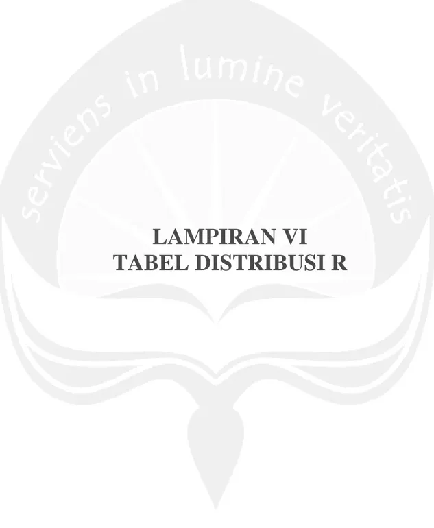 TABEL DISTRIBUSI R 