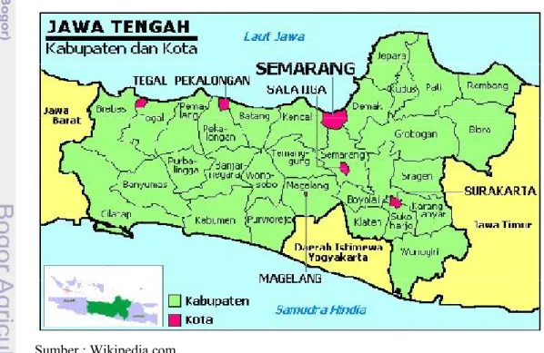 Gambar 4.1 Peta Provinsi Jawa Tengah