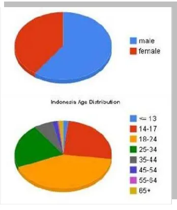 Gambar 2: Data penguna facebook dengan jenis kelamin dan umur 