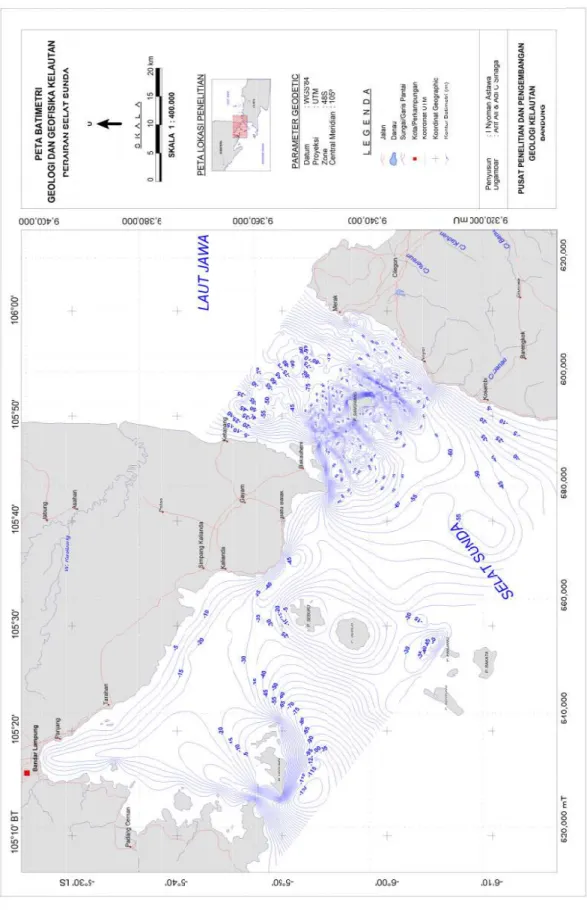 Gambar 3. Peta Batimetri Daerah Penelitian (Astaw, drr., 2012).