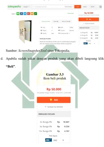 Gambar 3.3 Ikon beli produk 