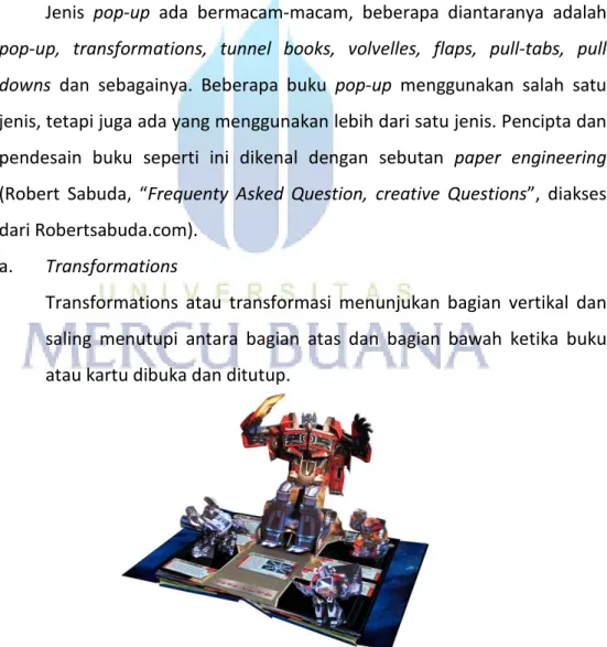 Gambar 5. Bentuk Pop-Up Transformers The Ultimate Pop-up Universe  (Sumber: google.com) 
